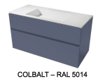 Meuble avec vasque Solid-Surface, finition bois ou couleurs, deux tiroirs à onglet, L.60, 70, 80, 100, 120 et 140 cm, P. 45 cm, Hauteur 55 cm, Stock disponible, LIVRAISON OFFERTE
